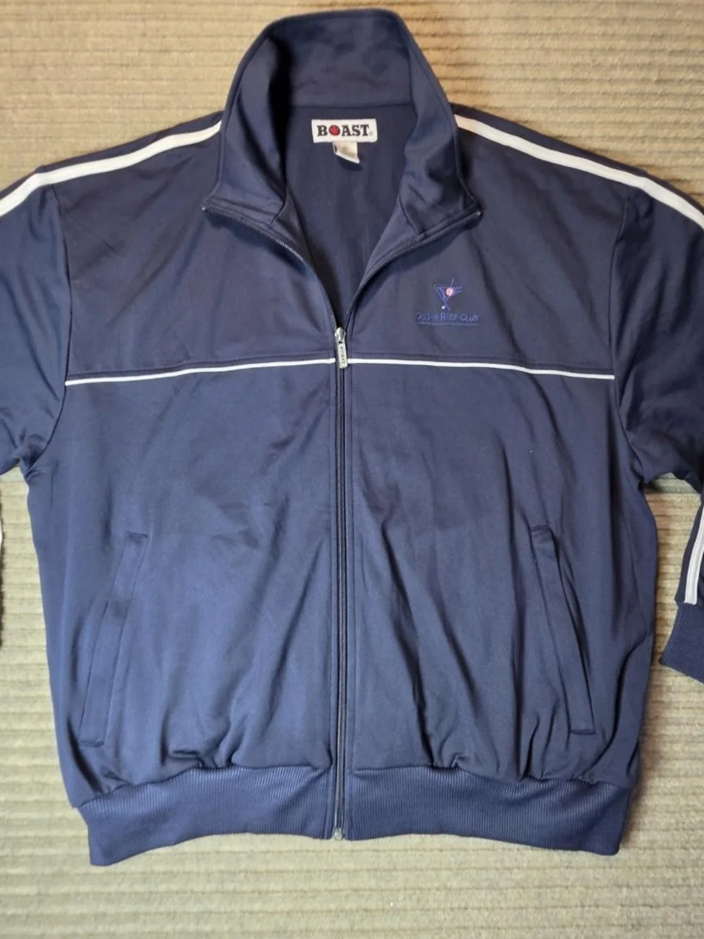 BOAST Men's Sz XL Full Zip Track Jacket $130 NEW. Ocean Reef Club Logo